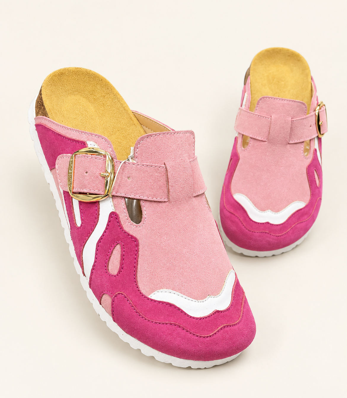 Sabots en Daim – Style Rétro Chic et Tendance
