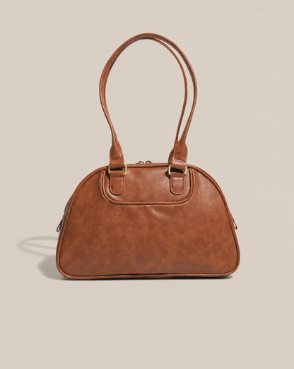 Sac à bandoulière Airliner en similicuir marron – Élégant et pratique