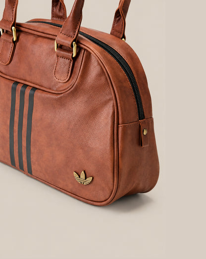 Sac à bandoulière Airliner en similicuir marron – Élégant et pratique