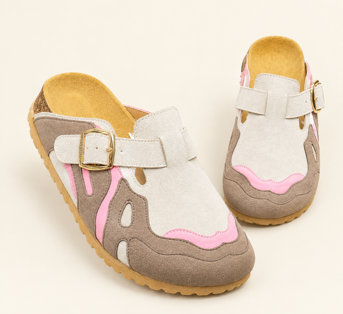 Sabots en Daim – Style Rétro Chic et Tendance