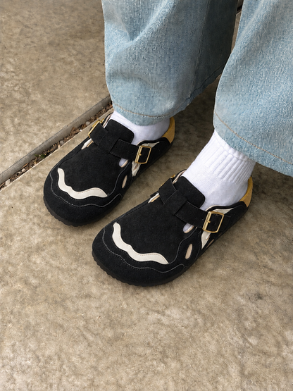 Sabots en Daim – Style Rétro Chic et Tendance